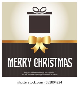 Merry Christmas and Happy Winter background celebration typography with presents and gift box
