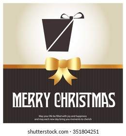 Merry Christmas and Happy Winter background celebration typography with presents and gift box