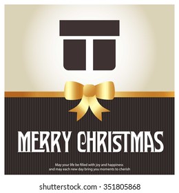 Merry Christmas and Happy Winter background celebration typography with presents and gift box