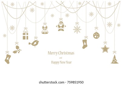 Merry Christmas and Hapy New year! Happy toys gold big card