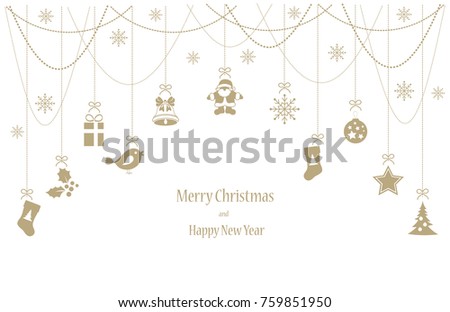 Merry Christmas and Hapy New year! Happy toys gold big card
