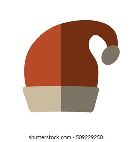 merry christmas hat isolated icon vector illustration design