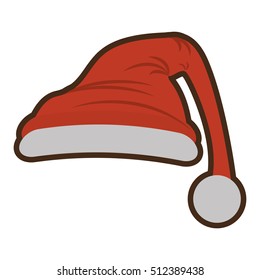 merry christmas hat isolated icon vector illustration design