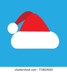 merry christmas hat withblue background