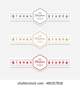 merry christmas hexagon ornament banner background
