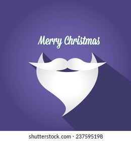 Merry Christmas hipster poster for party or greeting card on violet background. Vector illustration