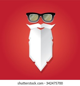 MERRY Christmas hipster poster for party or greeting card. Vector illustration. Santa Hipster Claus. vector merry christmas art design