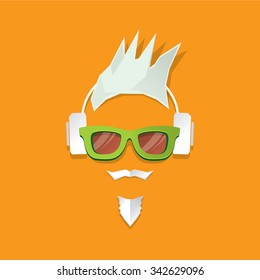 MERRY Christmas hipster poster for party or greeting card. Vector illustration. Santa Hipster Claus. vector merry christmas art design
