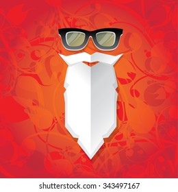MERRY Christmas hipster poster for party or greeting card. Vector illustration. Santa Hipster Claus. vector merry christmas art design