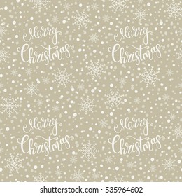 Merry Christmas holiday backdrop, snowflake pattern. Vector illustration.