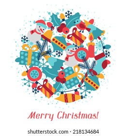 Merry Christmas holiday background for invitation card.
