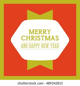 merry christmas holiday december vector illustration, eps10