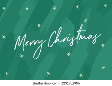 Merry Christmas Holiday Greeting Card Typography Vector Text Illustration Background