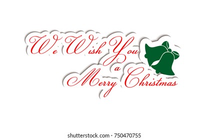 Merry Christmas. Holiday greeting card. Vector illustration. 