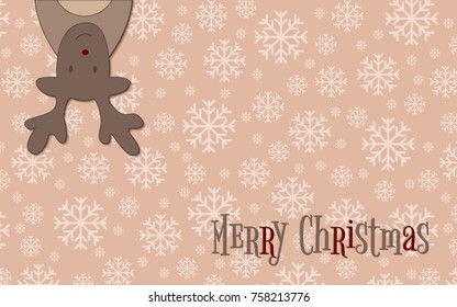 Merry Christmas. Holiday greeting card. Vector illustration. 