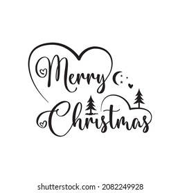 merry christmas holiday quote lettering design element craft 