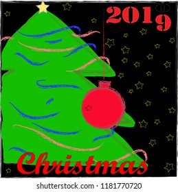 Merry Christmas .Holiday scene with Christmas balls and decoration.Happy holiday.