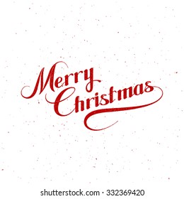 Merry Christmas. Holiday Vector Illustration With Lettering Composition