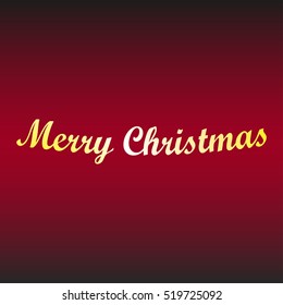 Merry Christmas. Holiday Vector Illustration. Lettering Composition 