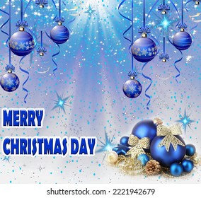 merry christmas holiday year to design a template with xmas gifts snow with Santa and celebration this festive with Santa and childern and decorated with blue family greeting message postcard season. 