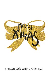 Merry Christmas holidays illustration.Typography,lettering and design elements.