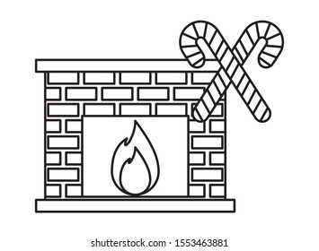 merry christmas house chimney icon vector illustration design