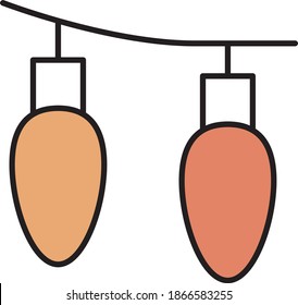 Merry Christmas icon  filled outline Vector useable