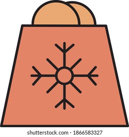 Merry Christmas icon  filled outline Vector useable