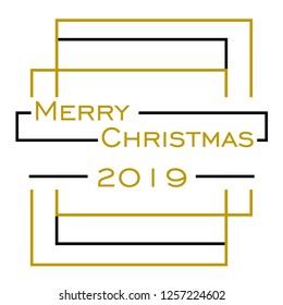 Merry Christmas icon logo.2019