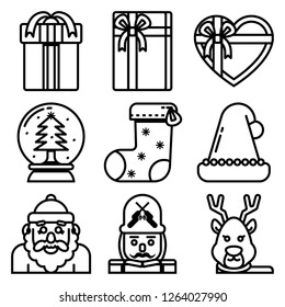 Merry Christmas icon set
