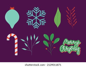 diseño de conjunto de iconos de navidad