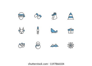 Merry Christmas!  Icon Christmas set vector