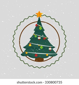 Merry christmas icons and elements design, vector illustration graphic.