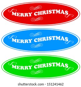 Merry Christmas icons set on a white background