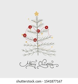 Merry Christmas illustration . Abstract Christmas Print.