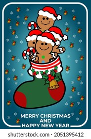 Merry Christmas illustration background vector for banner, wallpaper, postcard, poster. Vector graphic eps 10.
