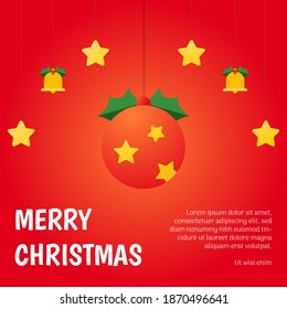 Merry Christmas illustration design, usable for banners, greeting cards, gifts etc. Vector illustration