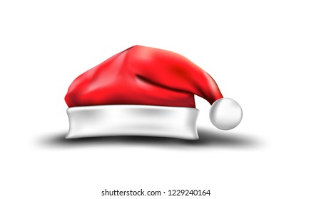 Merry Christmas illustration with santa hat