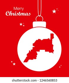 Merry Christmas illustration theme with map of Henderson Nevada
