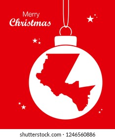 Merry Christmas illustration theme with map of El Paso Texas