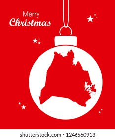Merry Christmas illustration theme with map of Nashville Tennessee