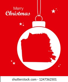 Merry Christmas illustration theme with map of San Francisco California