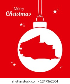 Merry Christmas illustration theme with map of Plano Texas