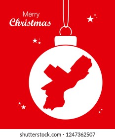 Merry Christmas illustration theme with map of Philadelphia