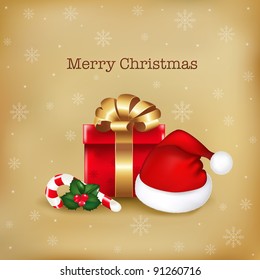 Merry Christmas Illustration, Vector Illustration