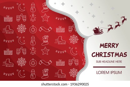 Merry Christmas illustration vector template design