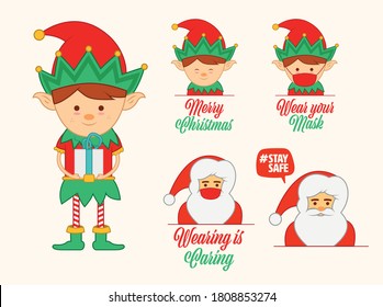 Merry Christmas illustrations and elements
