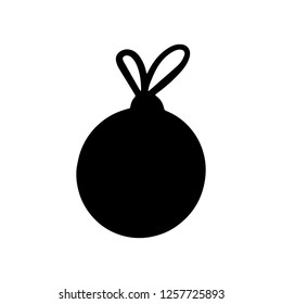 Merry Christmas ink element on white background. Handdrawn art