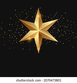  Merry Christmas Instagram post design with Christmas Star ornaments
