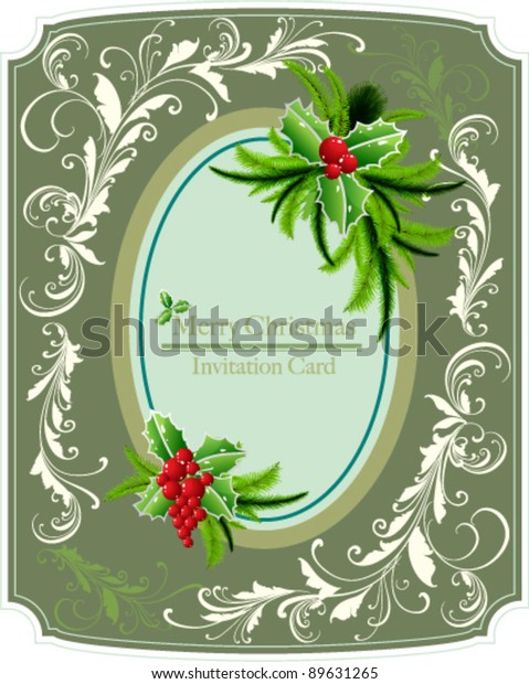Merry\
Christmas for invitation card with\
textures.